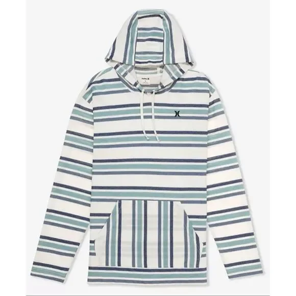 Hurley NWT Artillery Striped OG Hooded Poncho Sweatshirt - Picture 1 of 6